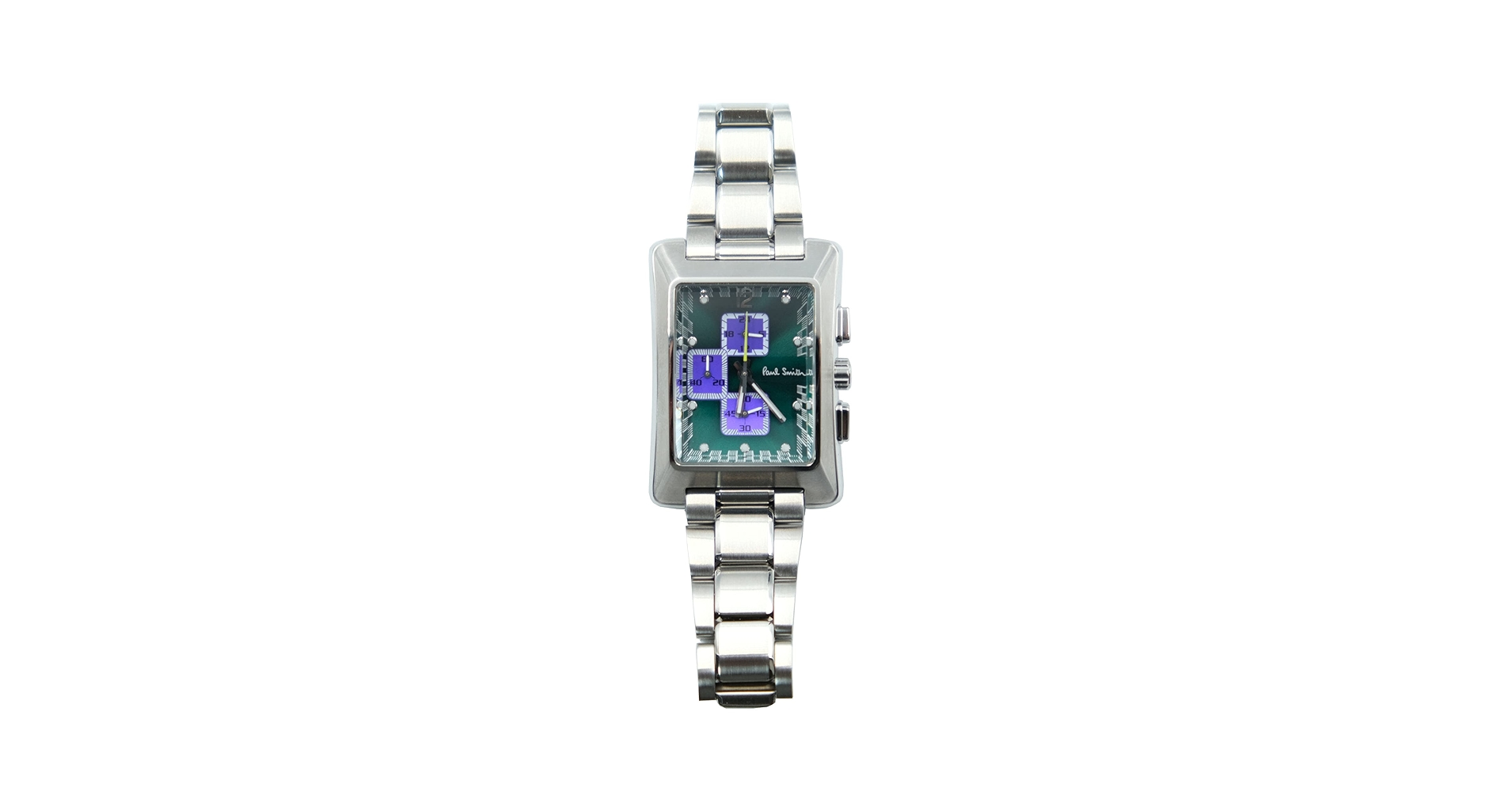 【動作OK】Paul Smith シルバー ポールスミス 腕時計 スクエア Amazon.co.jp: Paul Smith ポールスミス 腕時計 ブリオン クロノ